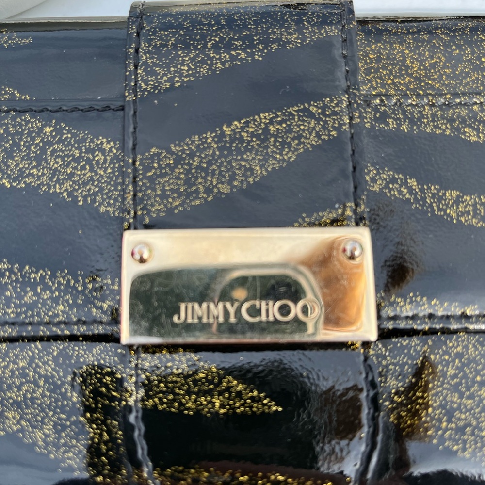 Jimmy Choo Black and Gold Wallet